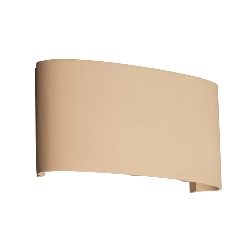 LED buiten wandlamp Berlin, zandkleurig, breedte 17 cm, metaal von Fischer & Honsel in Zand – Produktfoto