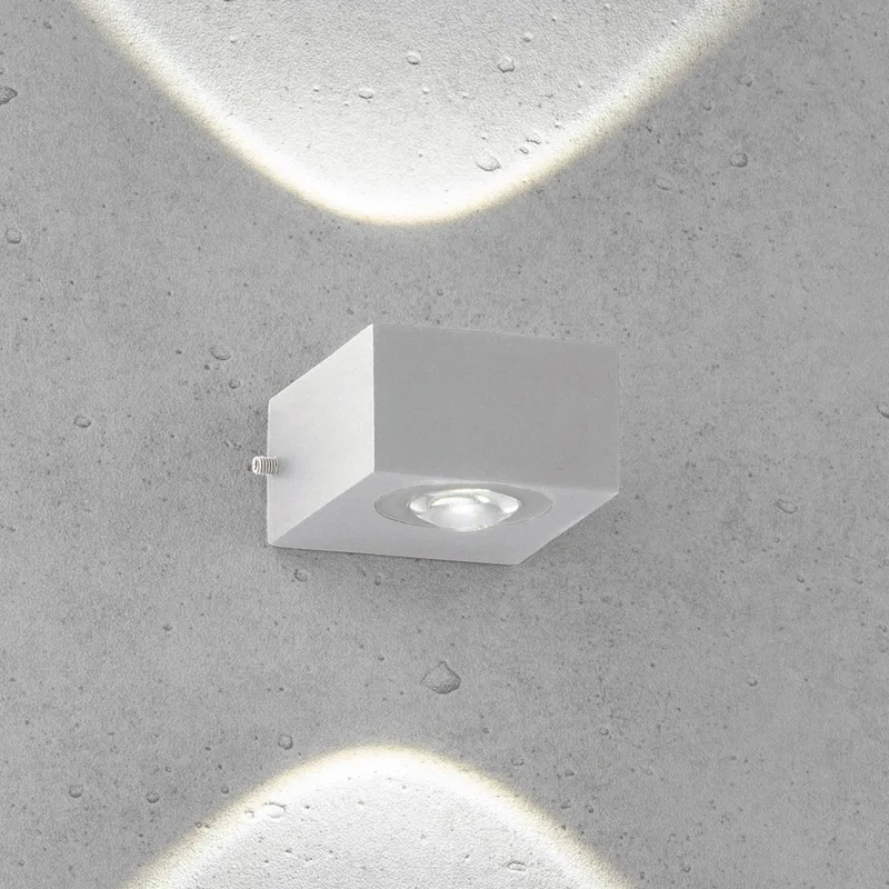 LED buitenwandlamp Helsinki, zilver de Fischer & Honsel en Argent, Gesatineerd – photo produit