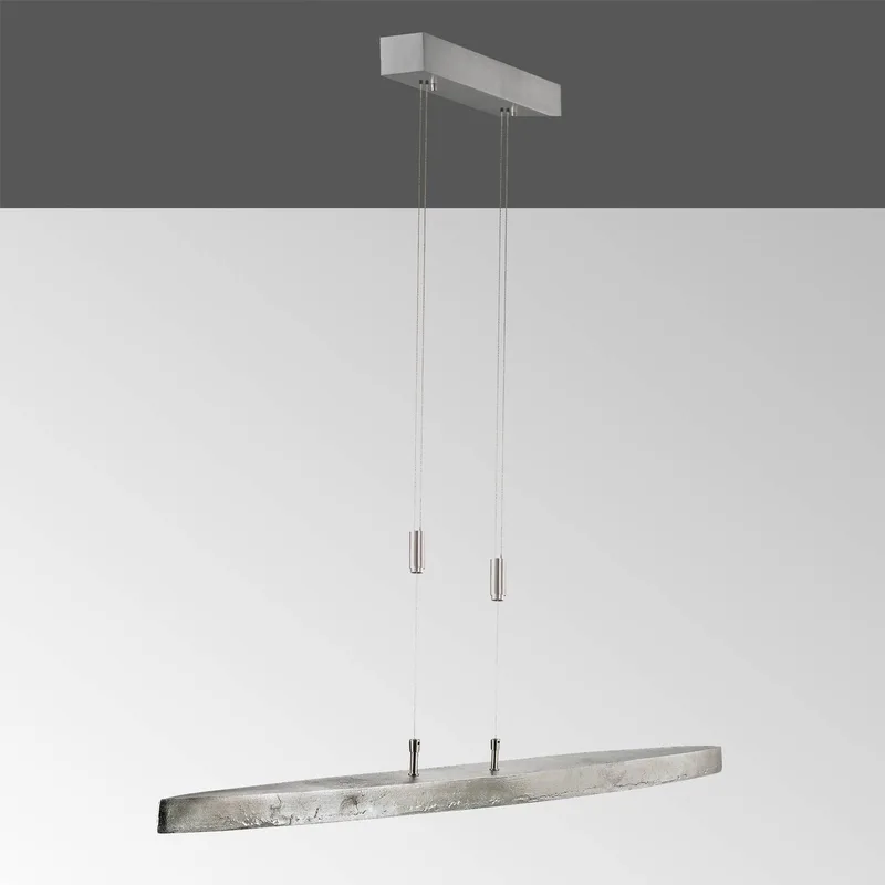 LED hanglamp Colmar, CCT, nikkel, lengte 106 cm de Fischer & Honsel en Antiek nikkel, Gesatineerd – photo produit