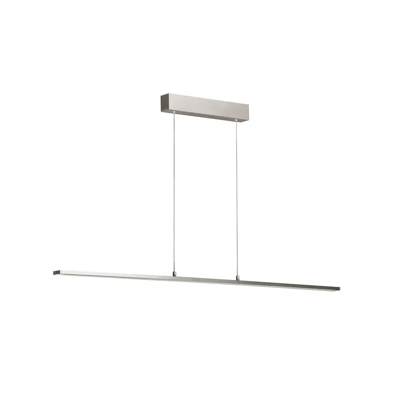LED hanglamp Marlo, aluminium, lengte 140 cm, CCT, touchdim de Fischer & Honsel en Mat aluminium – photo produit