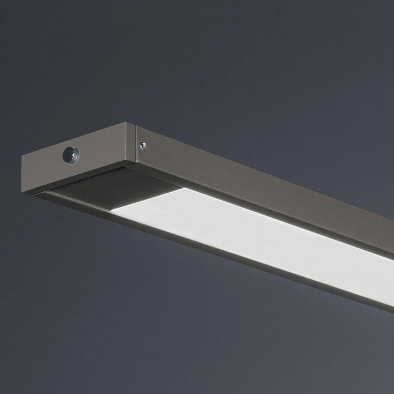 LED hanglamp Marlo, greige, lengte 120 cm, CCT, touchdimmer fra Fischer & Honsel i Grijsbruin – produktbillede