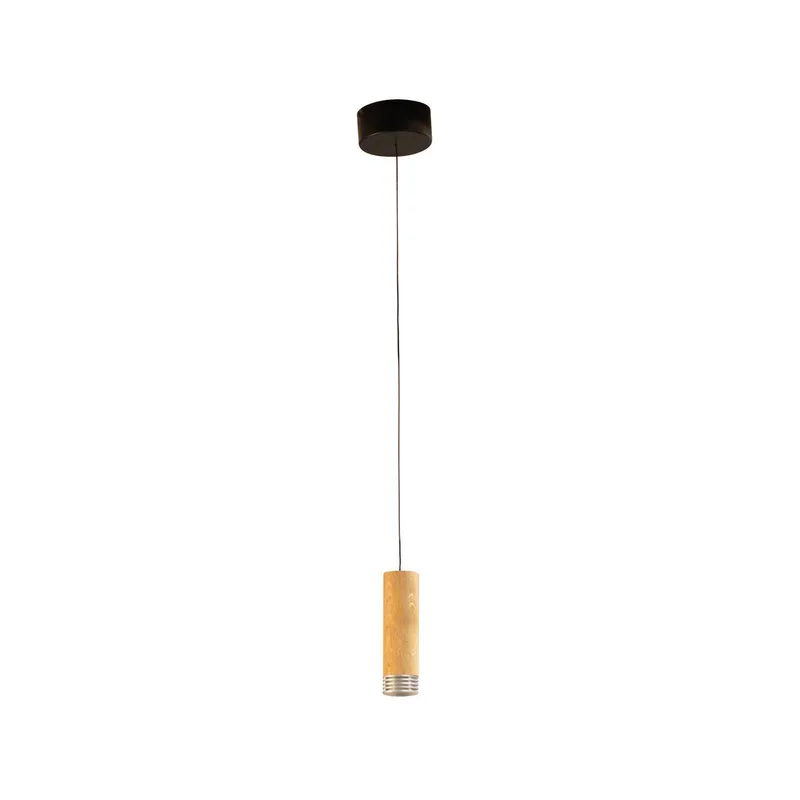 LED hanglamp Shine-Wood, Ø 13 cm eiken/zwart hout/acryl de Fischer & Honsel en Eikenhout, Noir – photo produit