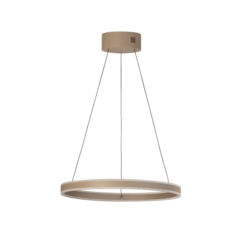 LED hanglamp Silvio, Ø 60 cm, metaal, CCT fra Fischer & Honsel i Greige – produktbillede