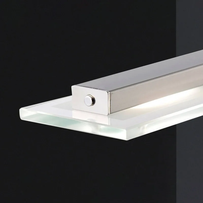 LED hanglamp Tenso, nikkel, 64 cm, metaal, CCT, dimmer de Fischer & Honsel en Mat nikkel, Chrome – photo produit