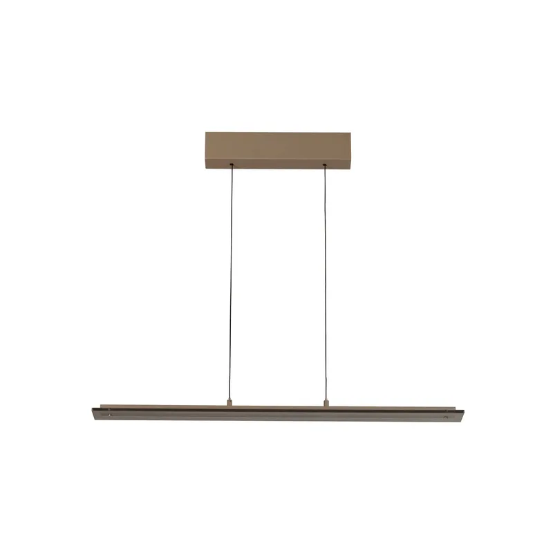 LED hanglamp Torvi, greige/rookgrijs, 88 cm, metaal/glas von Fischer & Honsel in Greige, Rookgrijs – Produktfoto