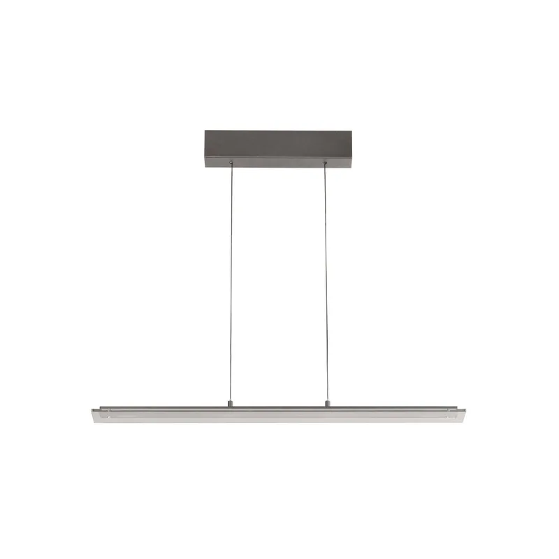 LED hanglamp Torvi, zandgrijs/rookgrijs, 88 cm metaal/glas från Fischer & Honsel i Zandgrijs, Rookgrijs – produktbild