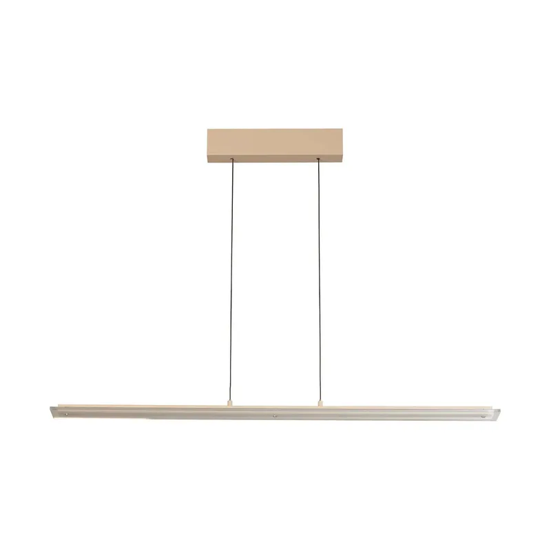 LED hanglamp Torvi, zandkleurig/wit, lengte 115 cm, CCT från Fischer & Honsel i Zand, Vit – produktbild