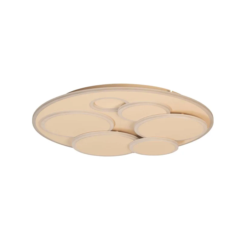 LED plafondlamp Dots, zandkleurig, Ø 50 cm, metaal/acryl, CCT från Fischer & Honsel i Zand – produktbild