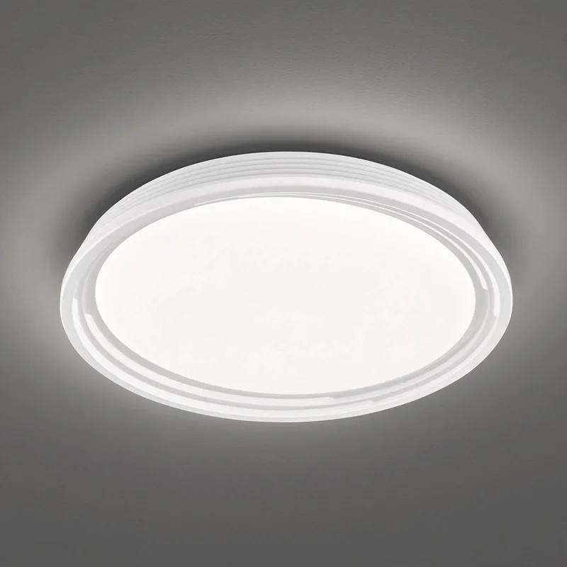 LED plafondlamp Dua, dimbaar, Ø 43 cm de Fischer & Honsel en Blanc, Argent – photo produit