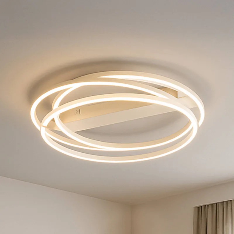 LED plafondlamp Kiku, Ø 56 cm, zandkleurig, metaal, CCT fra Fischer & Honsel i Zand – produktbillede