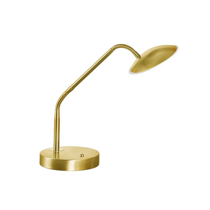 LED tafellamp Tallri, hoogte 60 cm, CCT, touchdimmer von Fischer & Honsel in Messing – Produktfoto