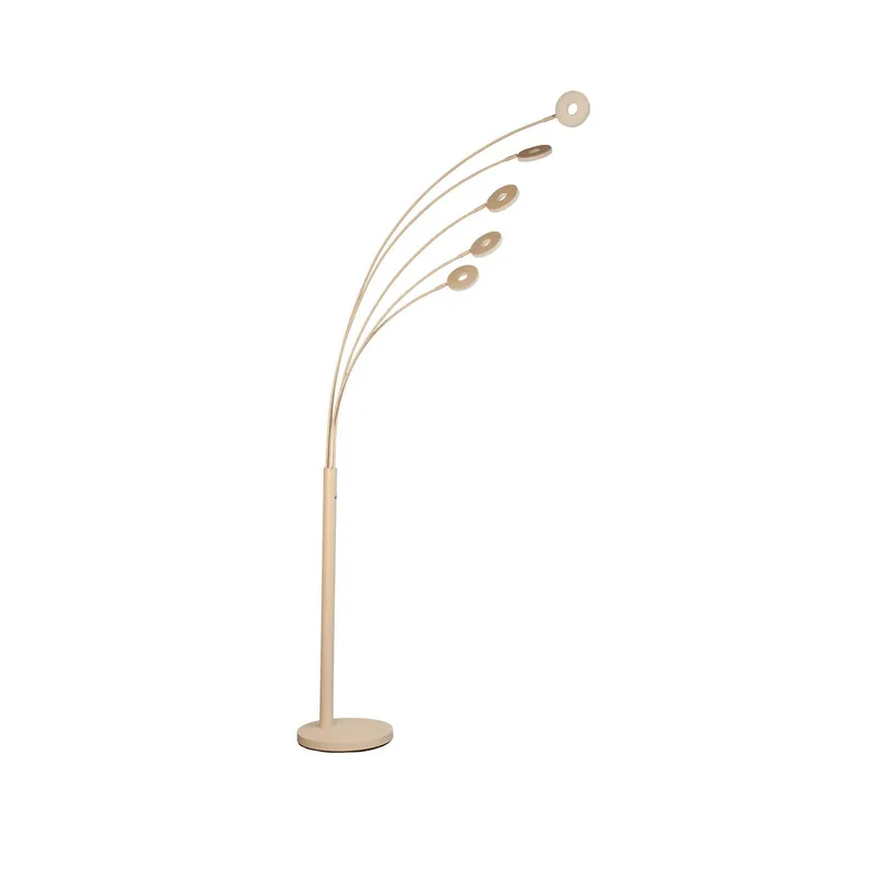 LED vloerlamp Dent, zandkleurig Hoogte 225 cm, CCT, 5-lamps. by Fischer & Honsel in Zand – product photo
