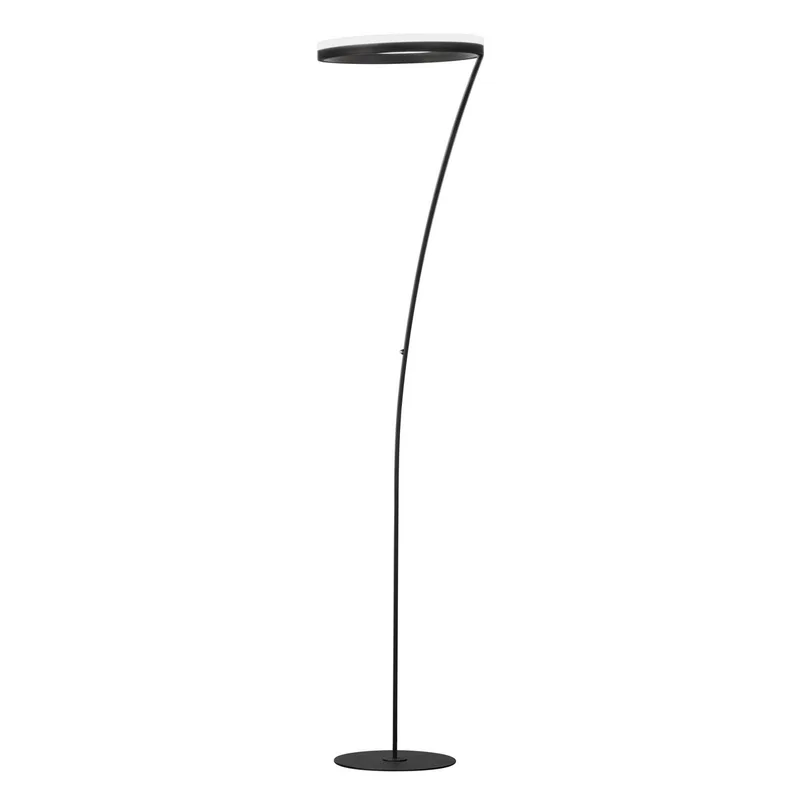 LED vloerlamp Sirko, zandzwart, hoogte 177 cm, metaal, CCT fra Fischer & Honsel i Sort, Hvid – produktbillede