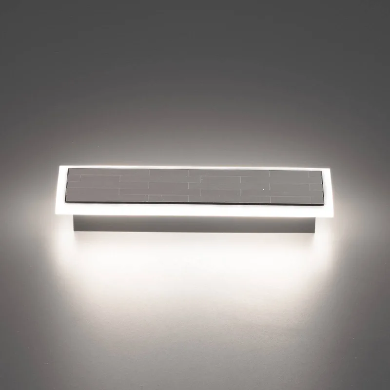 LED wandlamp Aluro, metaal, nikkelkleurig, CCT, dimbaar från Fischer & Honsel i Nikkel, Svart – produktbild