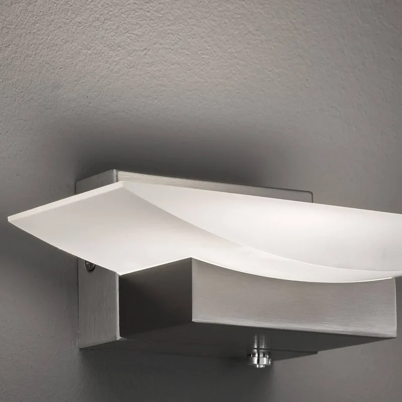 LED wandlamp Bowl TW m schakelaar kleurverandering från Fischer & Honsel i Nikkelkleurig mat, Vit – produktbild