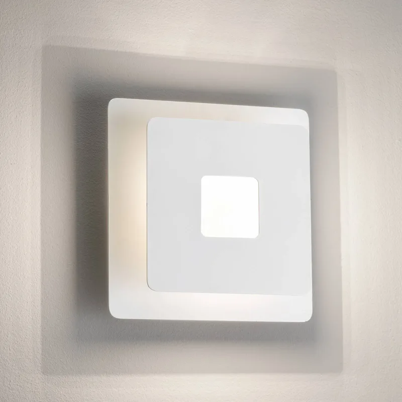 LED wandlamp Hennes, breedte 18 cm, wit fra Fischer & Honsel i Wit mat – produktbillede