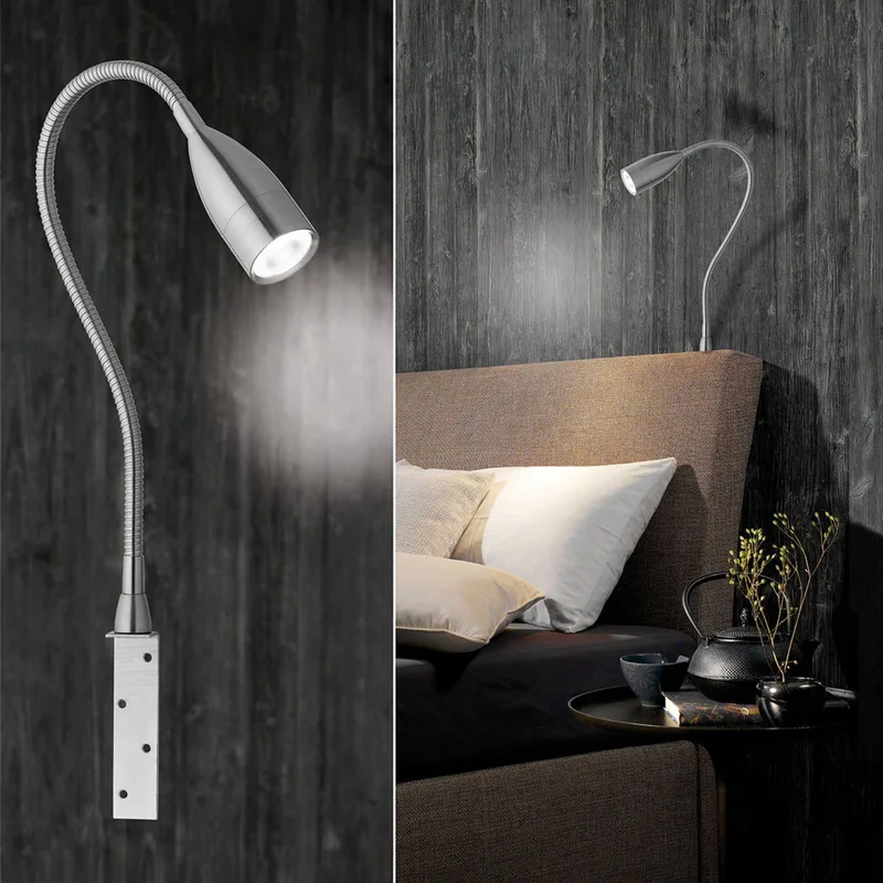 LED-væglampe Sten, dæmpbar med håndbevægelse fra Fischer & Honsel i Mat nikkel – produktbillede