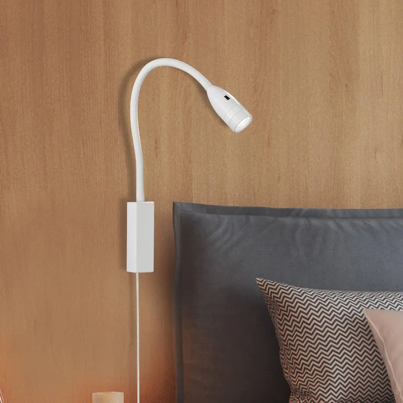 LED wandlamp Sten, wit, hoogte 61 cm, bewegingsgestuurd fra Fischer & Honsel i Wit mat – produktbillede