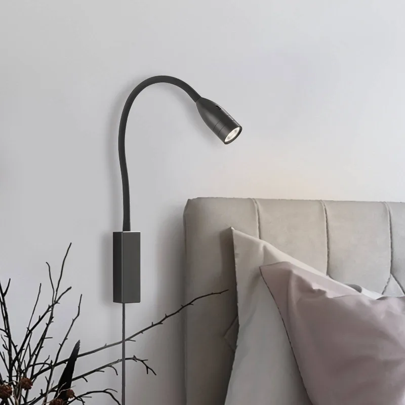 Sten LED-væglampe med bevægelsesstyring, sort fra Fischer & Honsel i Zwart mat – produktbillede