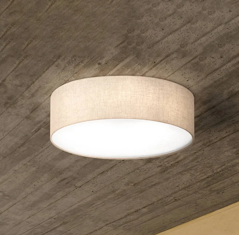 Thor plafondlamp, zand, Ø 60cm de Fischer & Honsel en Zand, Blanc – photo produit