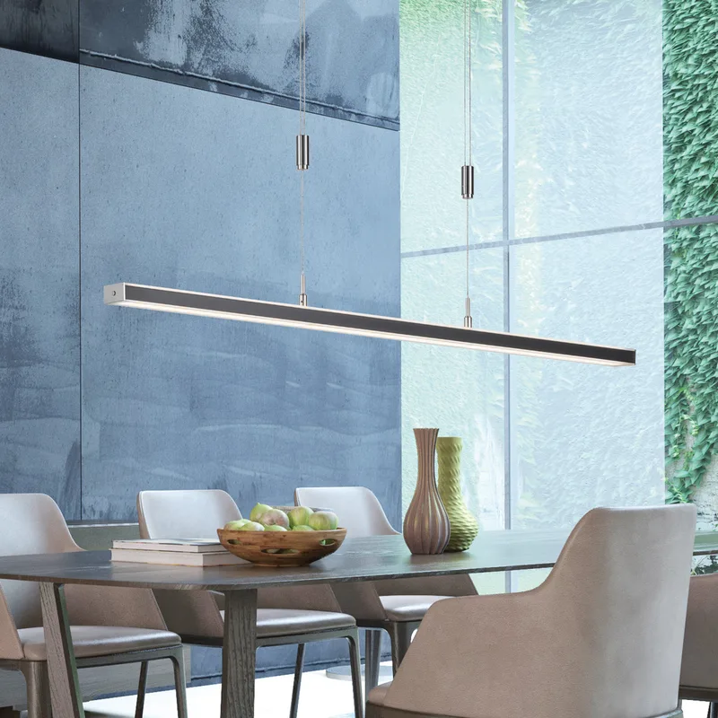 Vitan LED hanglamp, lengte 115 cm, 2-lamps, CCT fra Fischer & Honsel i Zandzwart – produktbillede