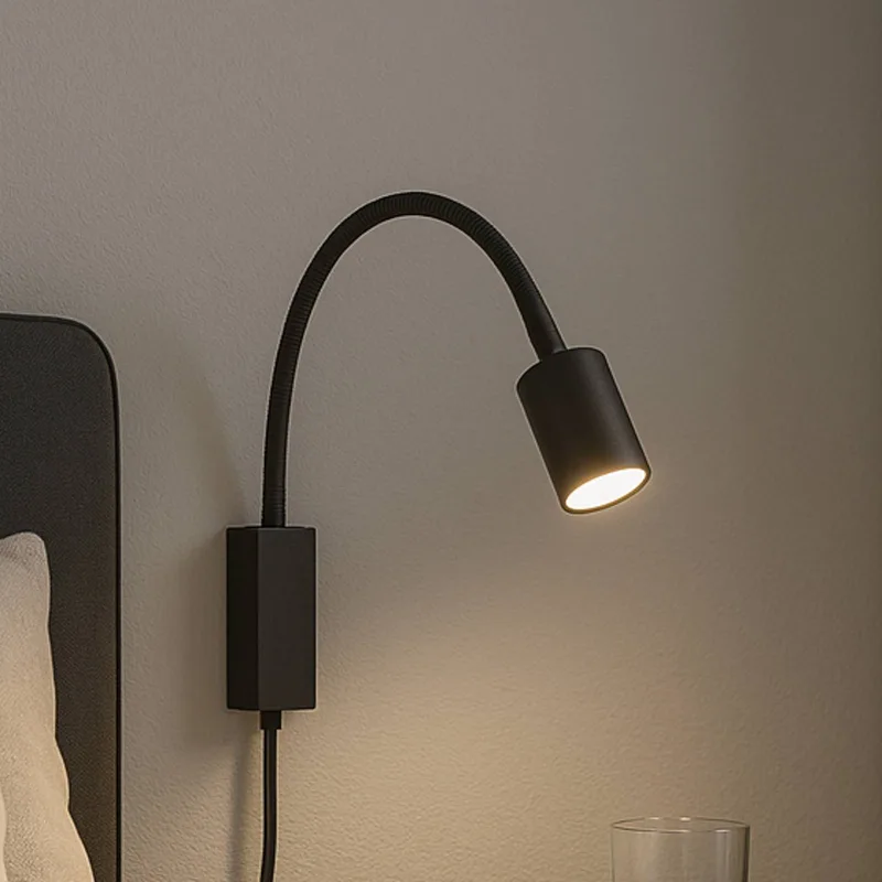 Wandlamp Justi, hoogte 52 cm, metaal fra Fischer & Honsel i Zandzwart – produktbillede