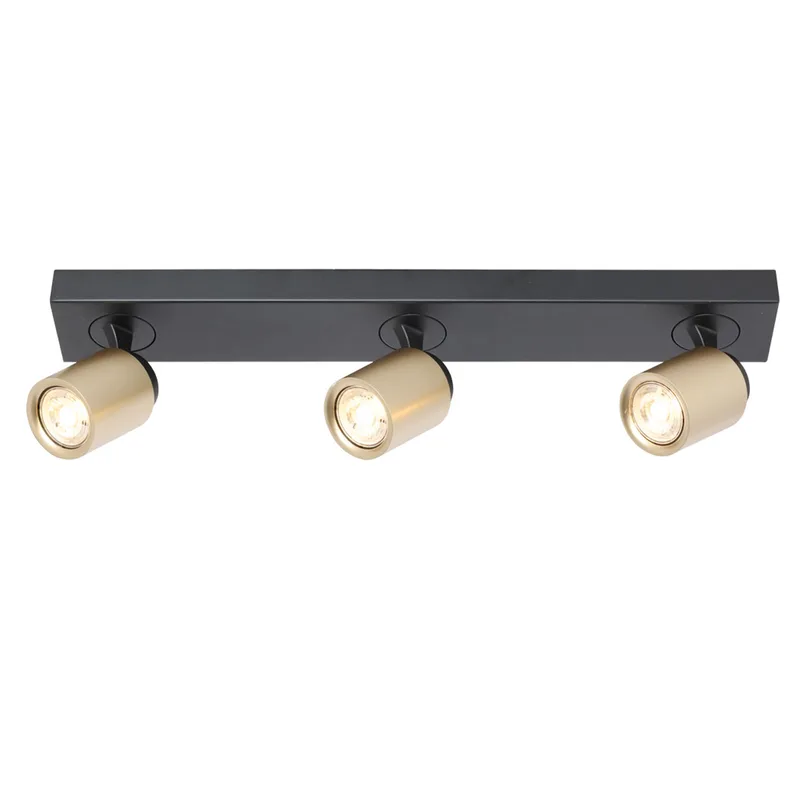 Balkspot | 54 cm | Razza spots | 3 lichts | GU10 | goud messing zwart | metaal | moderne von Freelight – Produktfoto