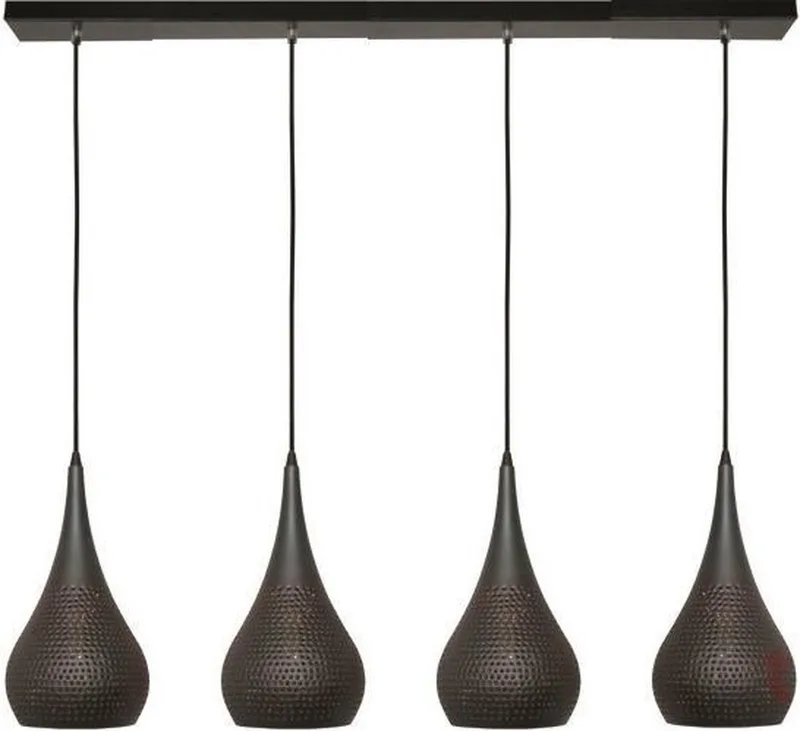 Bruciato Hanglamp - 4-lichts E27 - Bruin van Freelight in Bruin, Zwart – productfoto