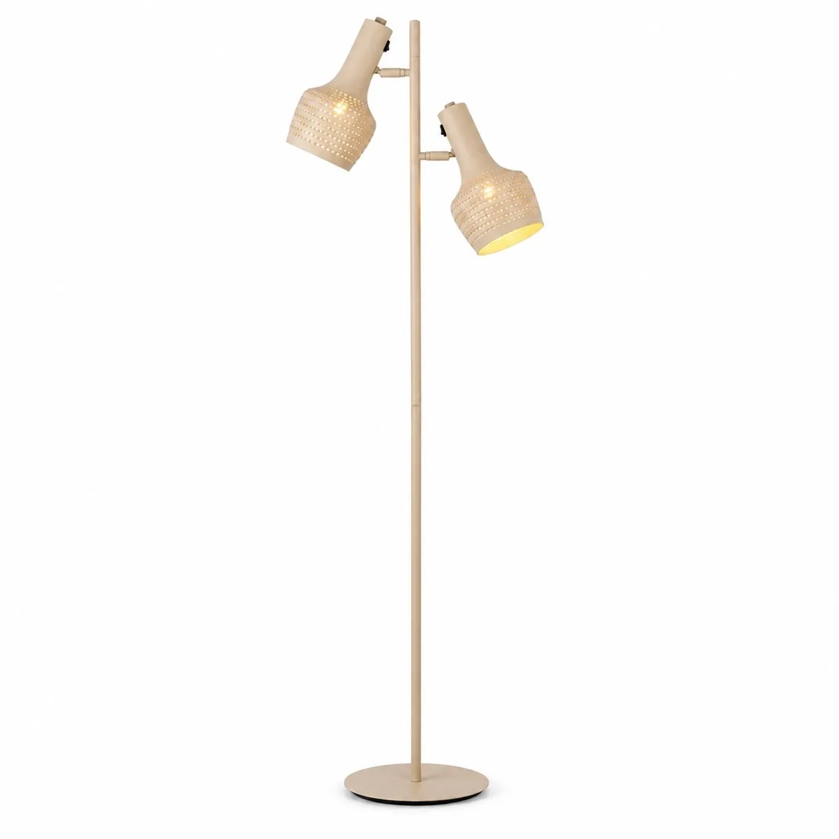 Buco Vloerlamp 2-Lichts met Afzonderlijk Schakelbare Lampen fra Freelight i Creme – produktbillede