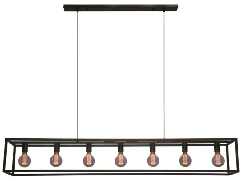 Esteso Hanglamp - Industrieel - 7 Lichts de Freelight en Noir – photo produit