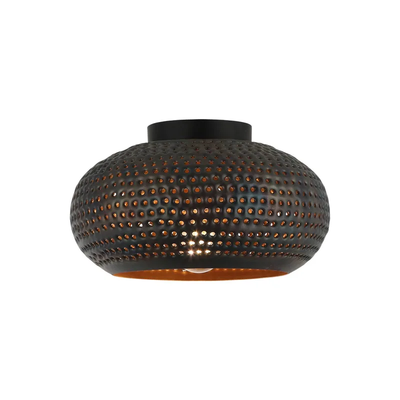 Fori plafondlamp, Ø 30 cm, metaal van Freelight in Bruin – productfoto