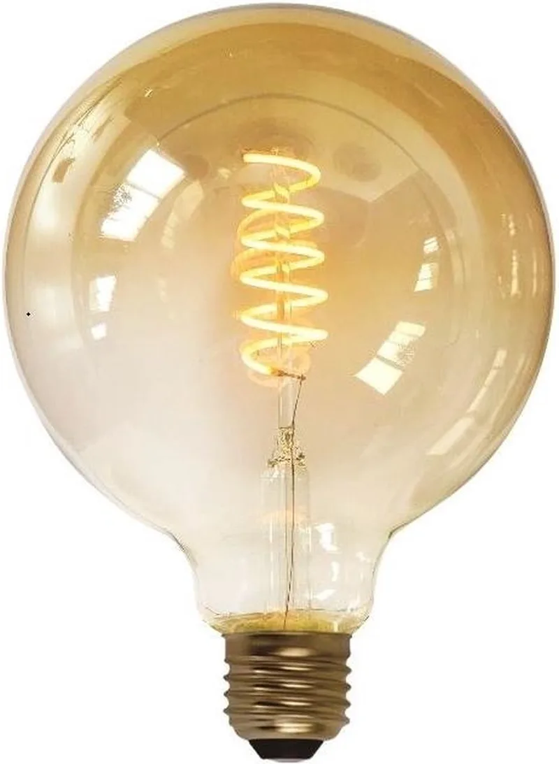 Globe E27 7Watt Led Gold 125mm incl. 3-Step Dimmer fra Freelight – produktbillede