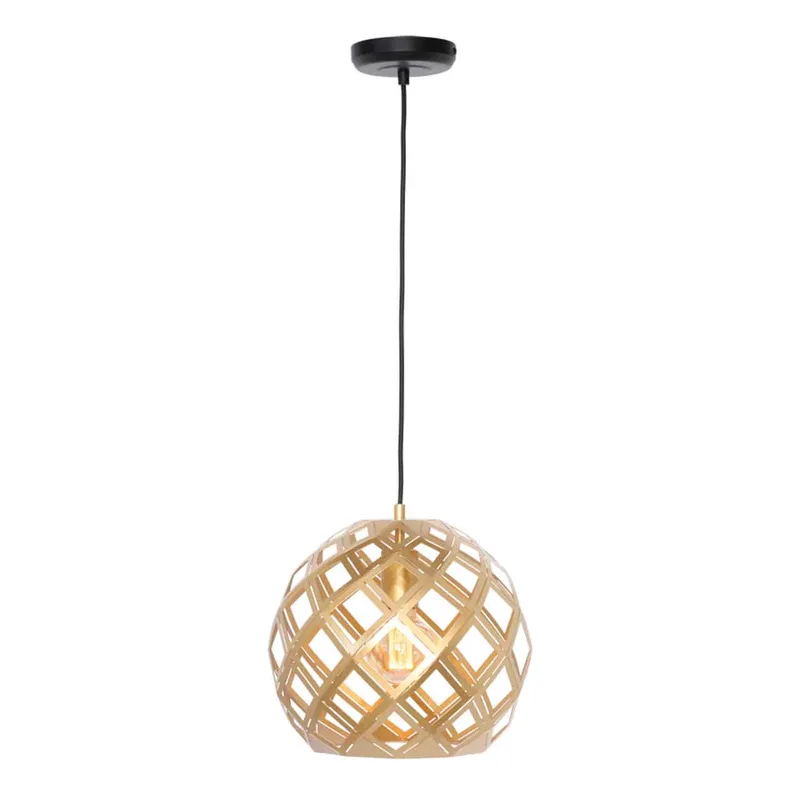 Hanglamp | 30 cm | emma hanglampen | E27 | goud zwart | metaal stof | moderne sfeerverlichting von Freelight – Produktfoto