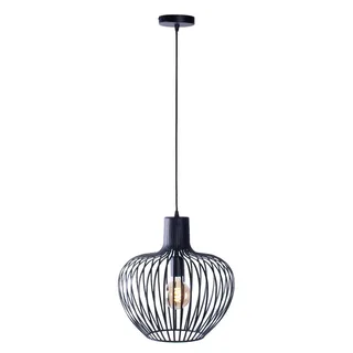Hanglamp | 38 cm | Arraffone | E27 | zwart | metaal | moderne trendy decoratieve verlichting von Freelight – Produktfoto 1 von 3
