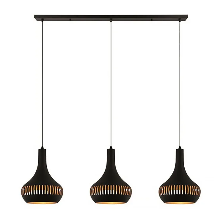 Hanglamp Canna 3 lichts L 120 cm Ø 25 cm zwart goud från Freelight – produktbild