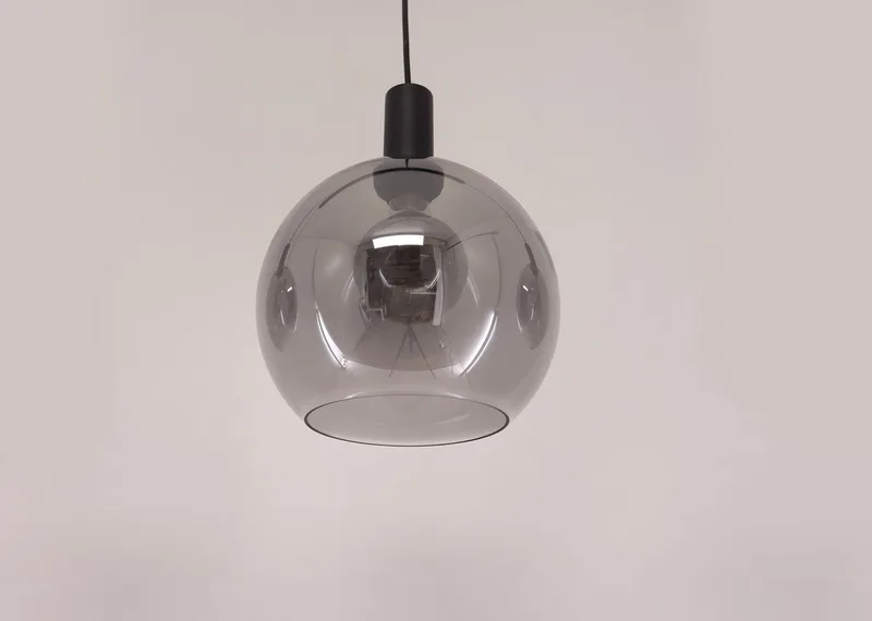 Hanglamp Chandra 3 lichts rook glas L 120 cm de Freelight en Noir – photo produit