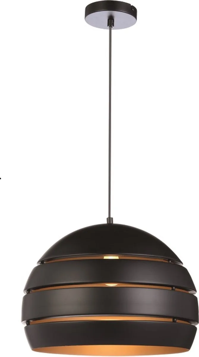 Hanglamp Djarin Ø 40 cm zwart goud de Freelight en Or, Noir – photo produit