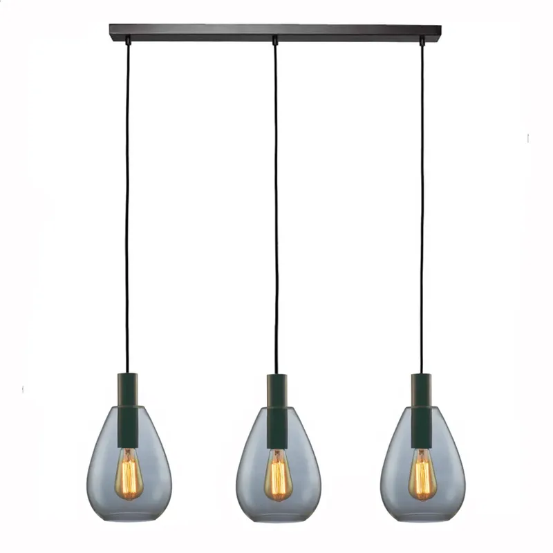 Hanglamp Dorato 3 lichts L100 cm zwart de Freelight – photo produit