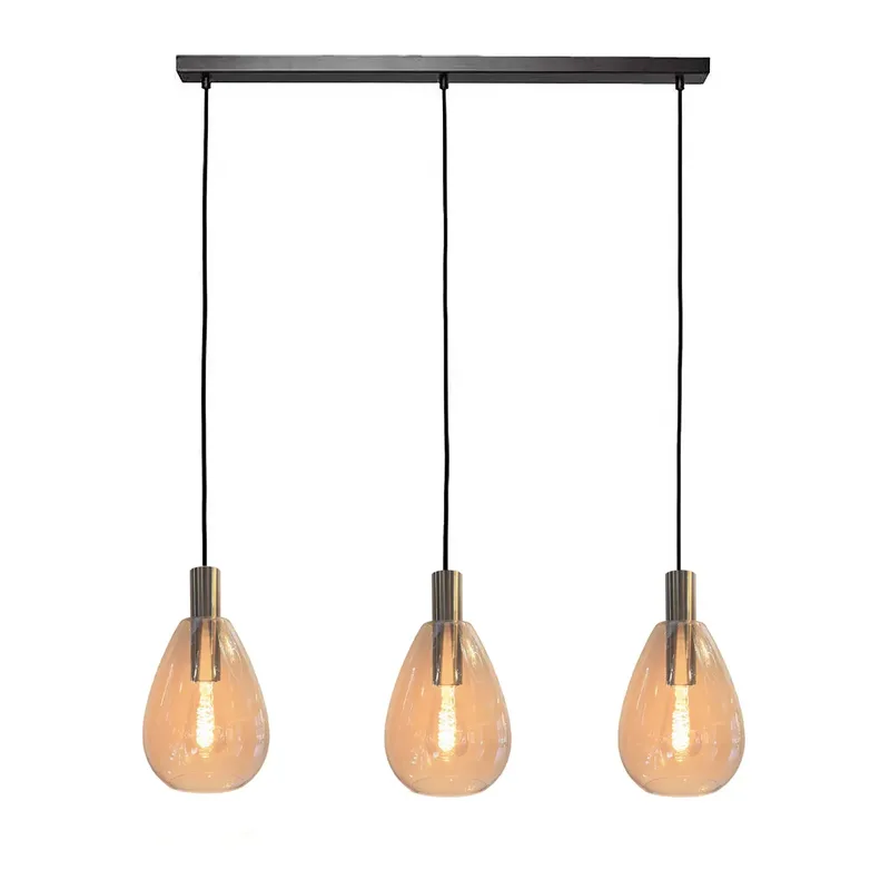Hanglamp Dorato 3 lichts L100 cm zwart goud von Freelight – Produktfoto