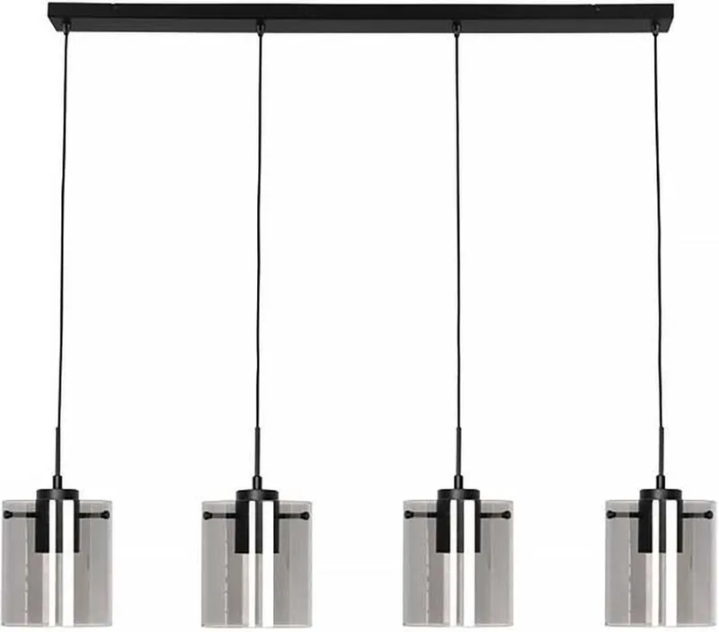 Hanglamp Interno 4 lichts L 120 cm från Freelight i Svart – produktbild