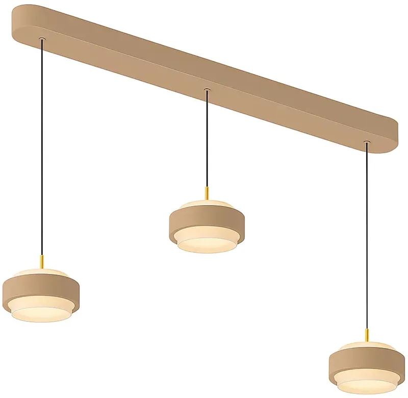 Hanglamp Puleggia 3 lichts L 90 cm comfortlift de Freelight en Beige – photo produit