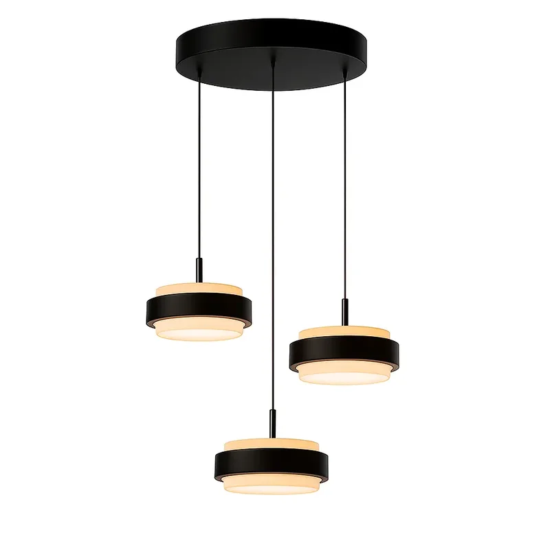 Hanglamp Puleggia 3 lichts Ø 33 cm comfortlift zwart fra Freelight – produktbillede