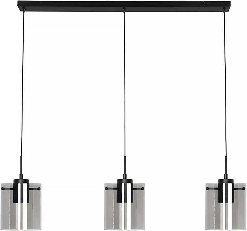 Interno Hanglamp 3 lichts downlight zwart/smoke glas - Modern van Freelight in Zwart – productfoto