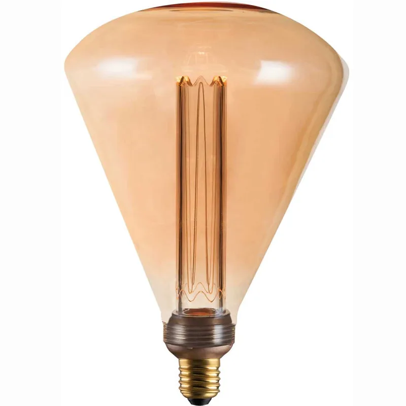 LED lamp | goud | dimbaar | E27 | 5 watt | Ø170 mm | 1800K | 200 lumen | 240V fra Freelight – produktbillede