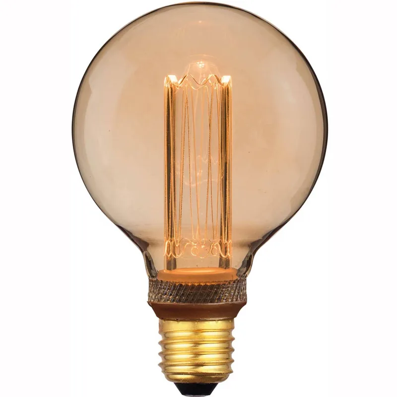LED lamp | goud | dimbaar | E27 | 5 watt | Ø95 mm | 1800 Kelvin | 200 lumen | 240 volt von Freelight – Produktfoto