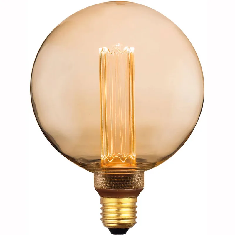 LED lamp | goudkleurig glas | dimbaar | E27 | 5 watt | Ø125 mm | 1800 Kelvin | 200 lumen | 240 volt fra Freelight – produktbillede