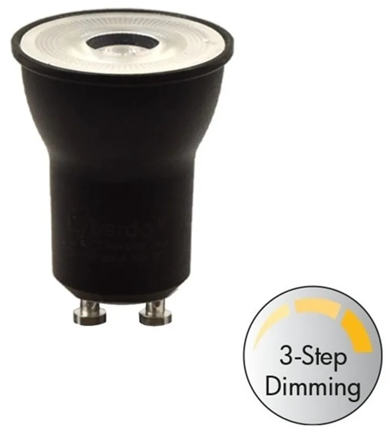 Mini GU10 3.6Watt Zwart 3-Step Dim Ø 35mm 2200K-2500K-2700K by Freelight – product photo