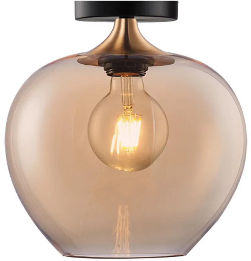 Moderne Plafonnieres E27 Fresu 1 Lichtpunt Glas Slaapkamer Gang/Hal Keuken Dimbaar Diameter 24cm de Freelight en Amber, Bronze, Or, Noir – photo produit