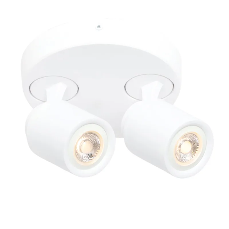 Moderne ronde plafondspot Razza | 2 lichts | wit | metaal | Ø 17 cm | hal / woonkamer lamp | modern de Freelight – photo produit