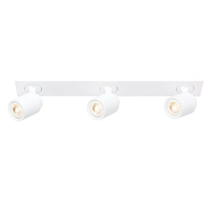 Opbouwspot balk | 54 cm | Razza spots | 3 lichts | GU10 | wit | metaal | moderne verlichting från Freelight – produktbild